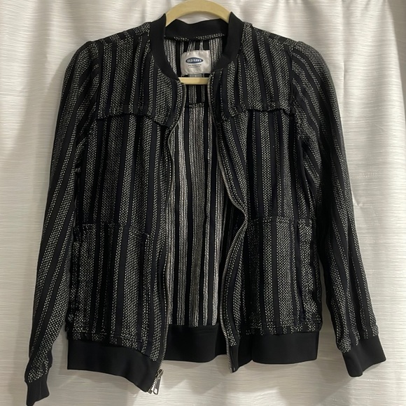 Old Navy Black Bomber, Size Small Petite - Picture 1 of 2